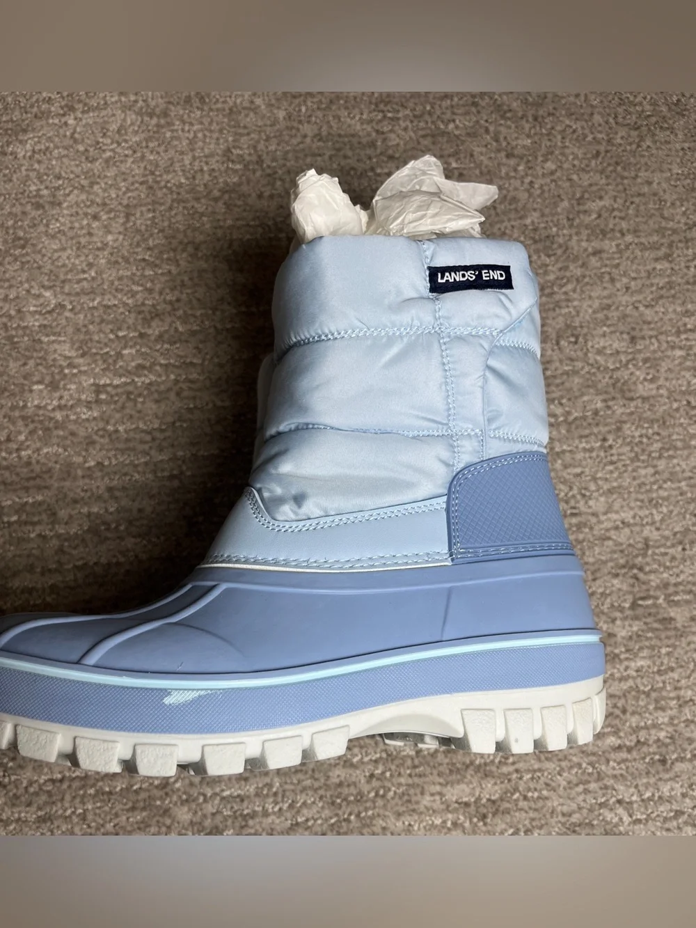Lands' End Flurry Waterproof Fleece Winter Kids Snow Boots Size 3. 2757-1